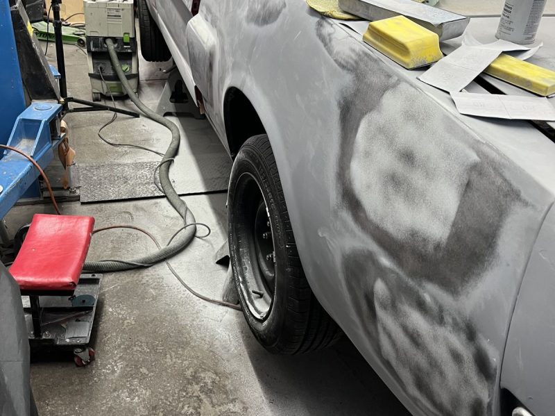 Classic body in primer mid-restoration